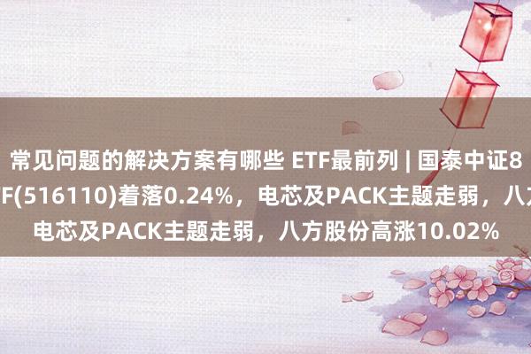 常见问题的解决方案有哪些 ETF最前列 | 国泰中证800汽车与零部件ETF(516110)着落0.24%，电芯及PACK主题走弱，八方股份高涨10.02%