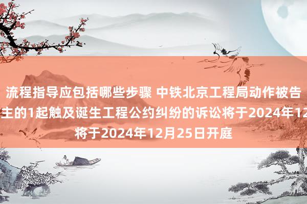 流程指导应包括哪些步骤 中铁北京工程局动作被告/被上诉东谈主的1起触及诞生工程公约纠纷的诉讼将于2024年12月25日开庭