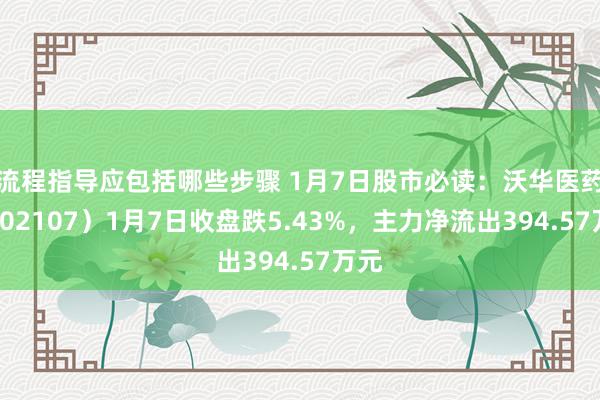 流程指导应包括哪些步骤 1月7日股市必读：沃华医药（002107）1月7日收盘跌5.43%，主力净流出394.57万元