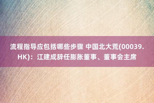 流程指导应包括哪些步骤 中国北大荒(00039.HK)：江建成辞任膨胀董事、董事会主席