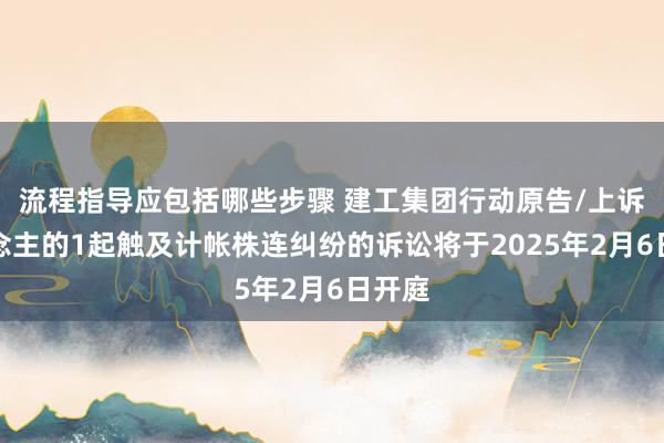 流程指导应包括哪些步骤 建工集团行动原告/上诉东说念主的1起触及计帐株连纠纷的诉讼将于2025年2月6日开庭