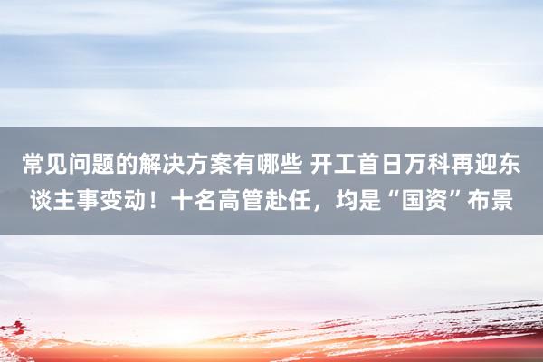 常见问题的解决方案有哪些 开工首日万科再迎东谈主事变动！十名高管赴任，均是“国资”布景