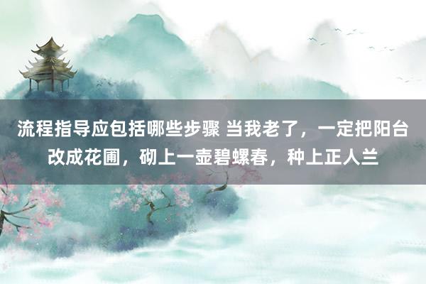 流程指导应包括哪些步骤 当我老了，一定把阳台改成花圃，砌上一壶碧螺春，种上正人兰