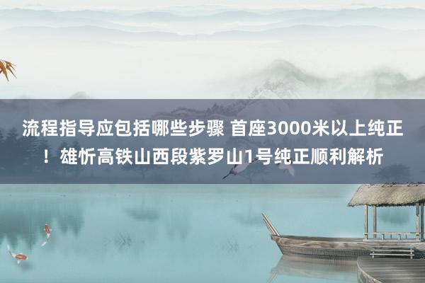 流程指导应包括哪些步骤 首座3000米以上纯正！雄忻高铁山西段紫罗山1号纯正顺利解析